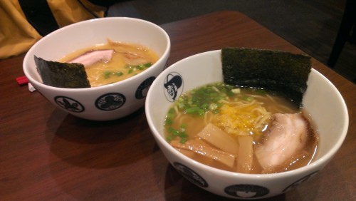 豚骨ラーメンとゆず塩ラーメン