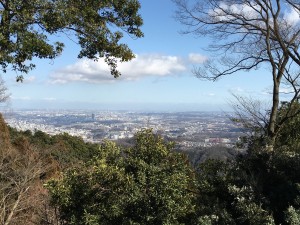 高尾山の頂上から