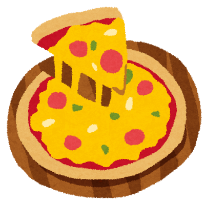 ピザが飛んできた