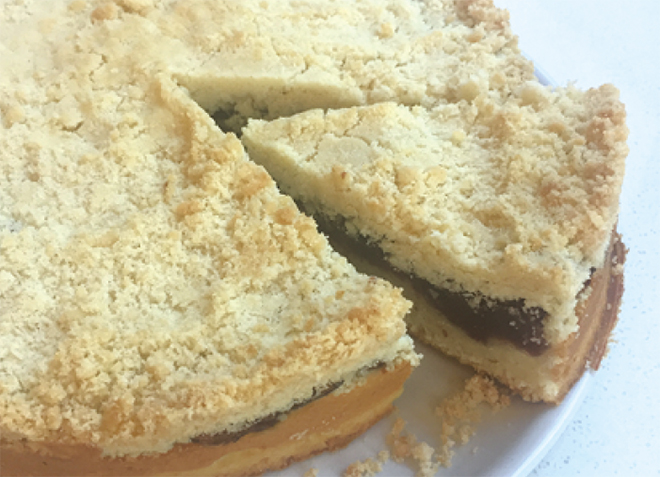 小豆のクランブルケーキ